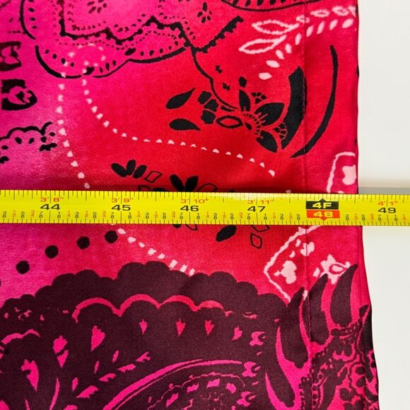 Oscar de la Renta Pink Label Zip Up Pink Satin Caftan S/M - Picture 9 of 10